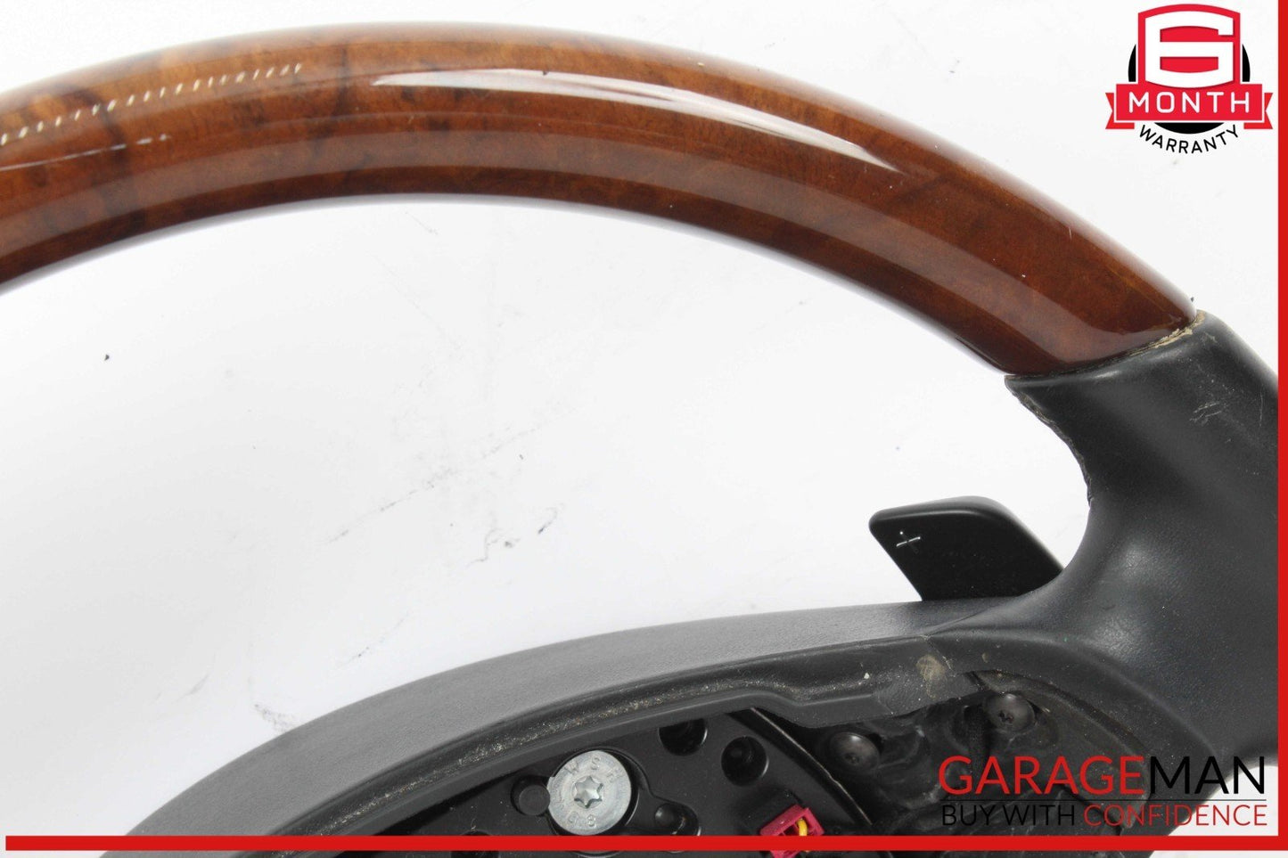 10-14 Mercedes W221 S550 S600 Steering Wheel w/ Paddle Shifters Black Wood OEM