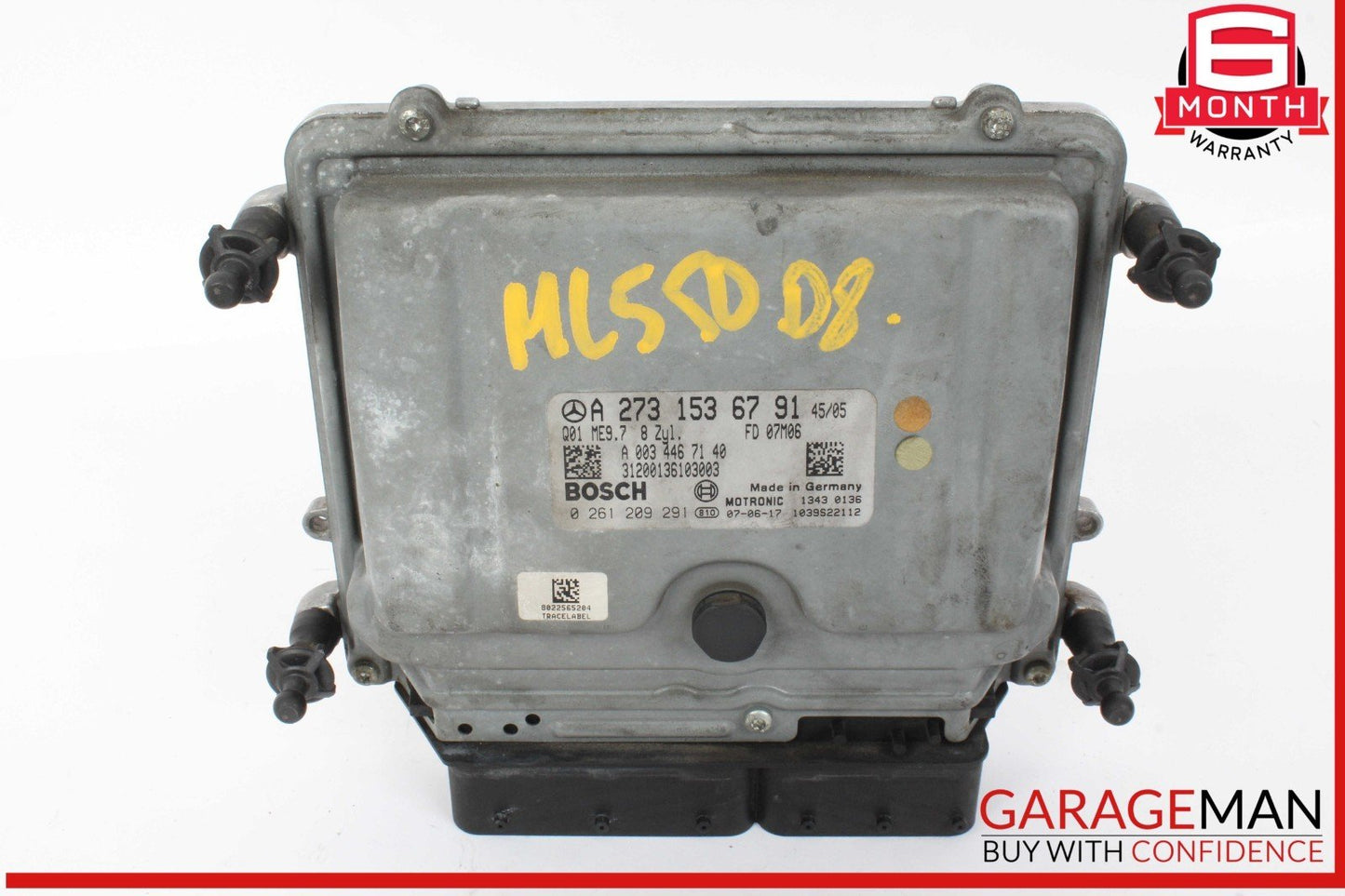 07-12 Mercedes W164 ML550 ECU ECM Engine Control Module Unit 2731536791 OEM