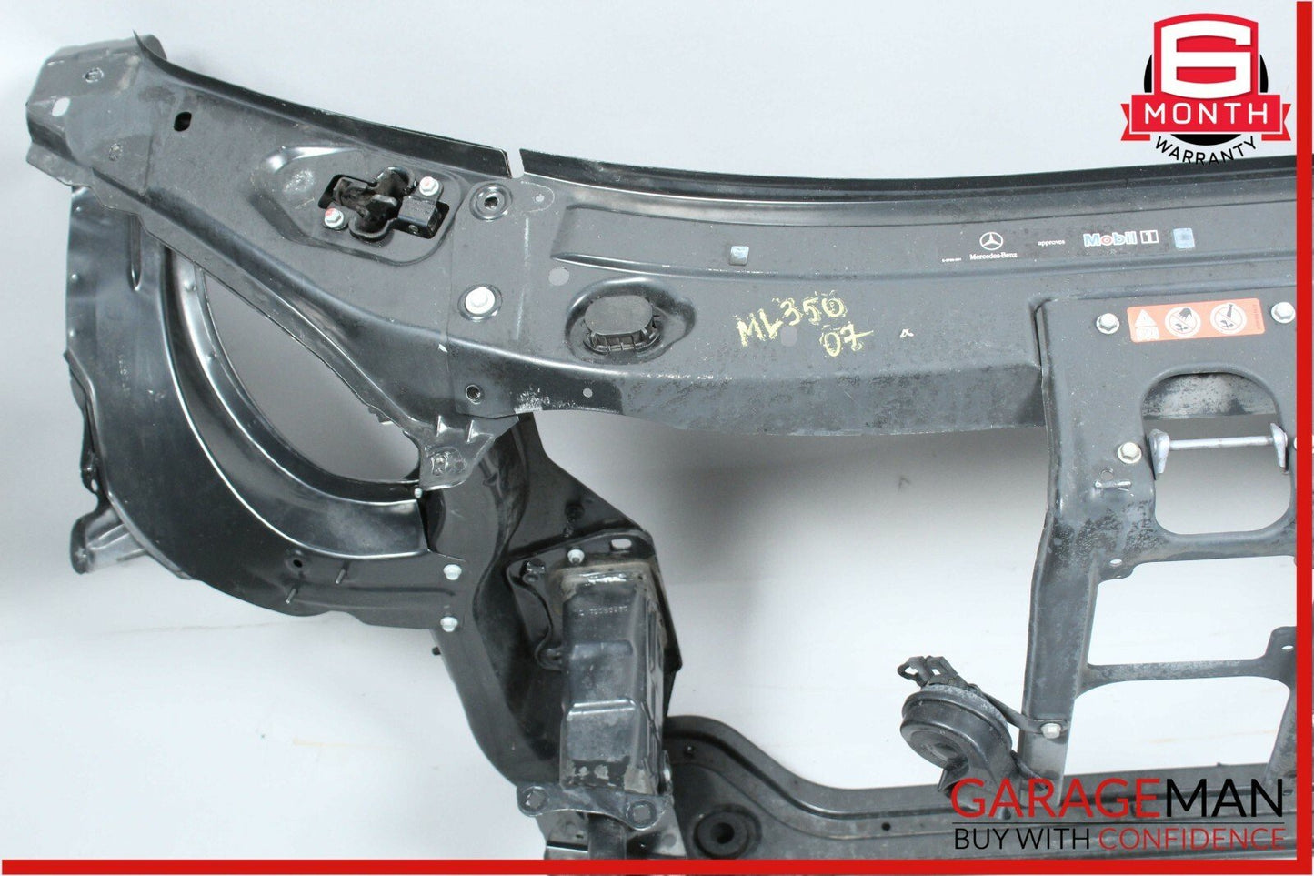 06-08 Mercedes W164 ML350 Front Upper Radiator Core Support Bracket Bar Assembly