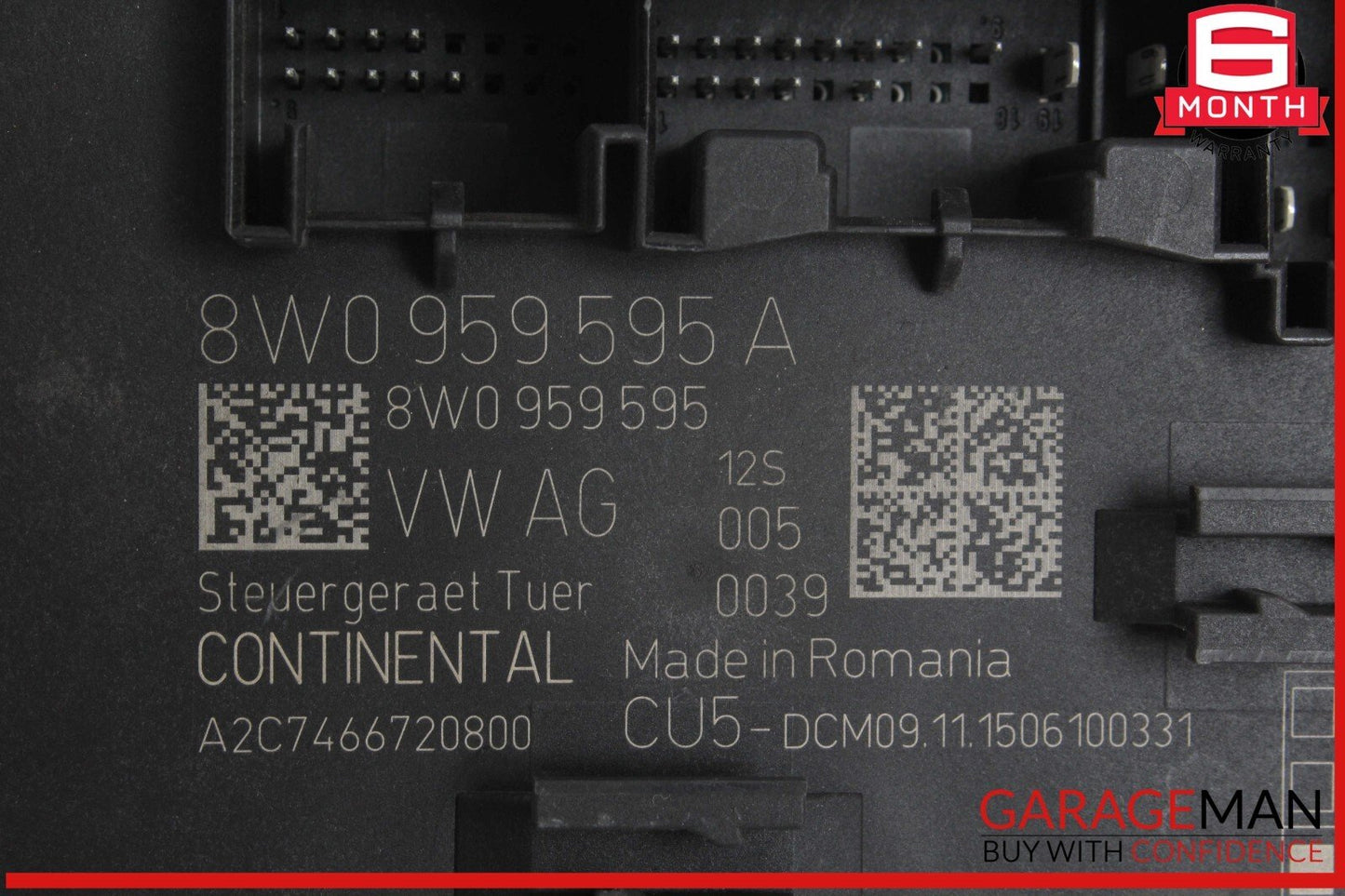 17-24 Audi A4 Rear Right or Rear Left Side Door Control Module Unit 8W0959595A
