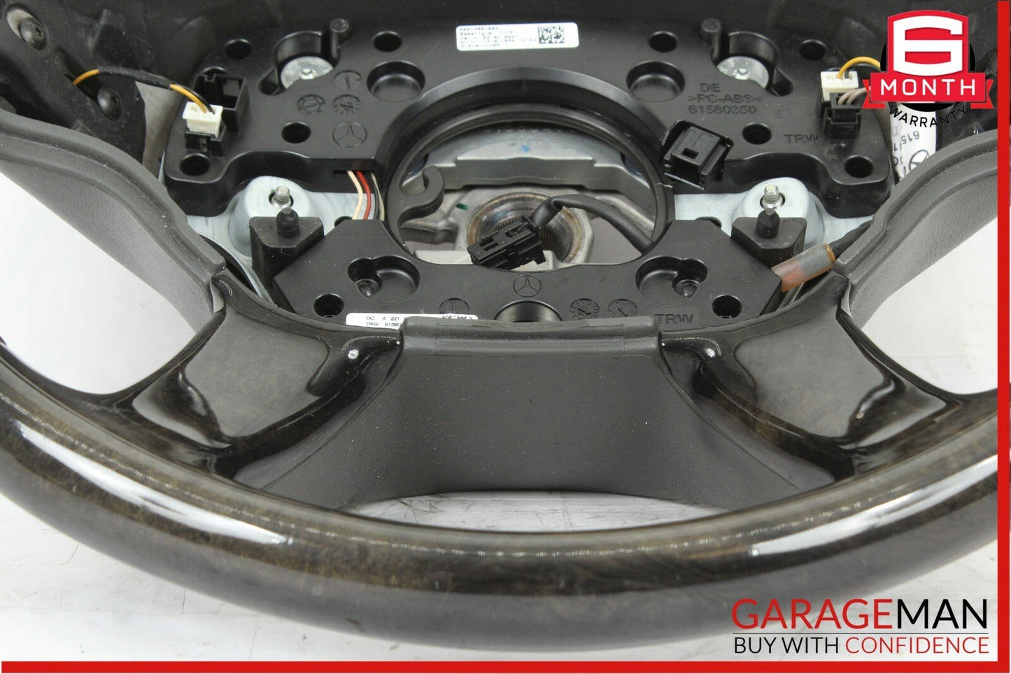 07-09 Mercedes W216 CL550 S550 4 Spoke Steering Wheel w/ Shift Buttons Wood OEM