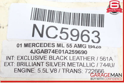 98-05 Mercedes W163 ML55 AMG ML500 Front Right Side Door Window Regulator Motor