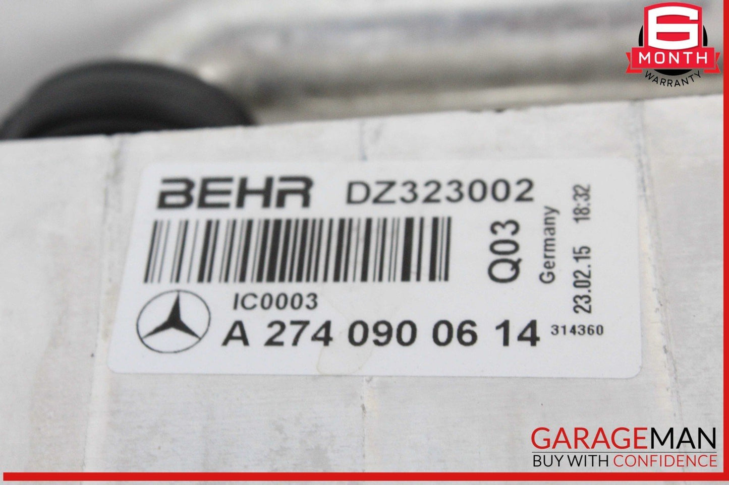 15-20 Mercedes W205 C300 4MATIC 2.0L Engine Mounted Intercooler 2740900614 OEM