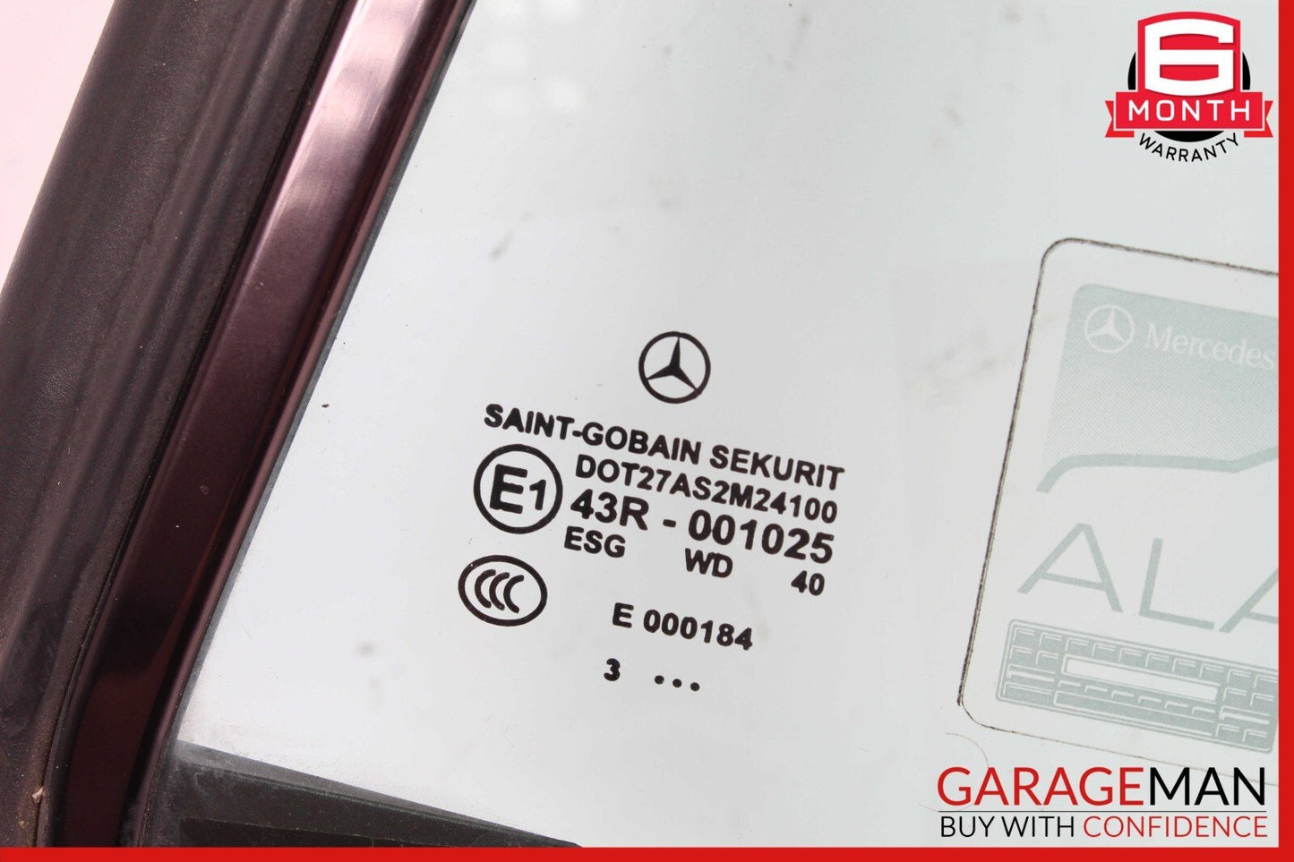 03-12 Mercedes R230 SL500 Rear Left Side Door Window Quarter Auto Glass Clear