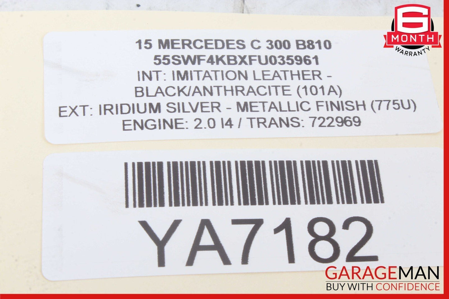 15-20 Mercedes W205 C300 C350e C400 A/C AC Heater Climate Control Switch Assy