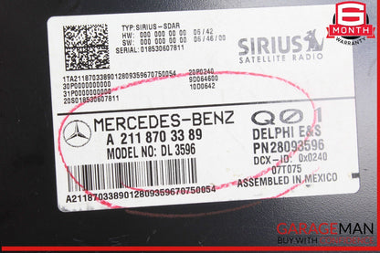 03-09 Mercedes X164 GL450 ML320 ML550 GL550 Sirius Satellite Radio Receiver OEM