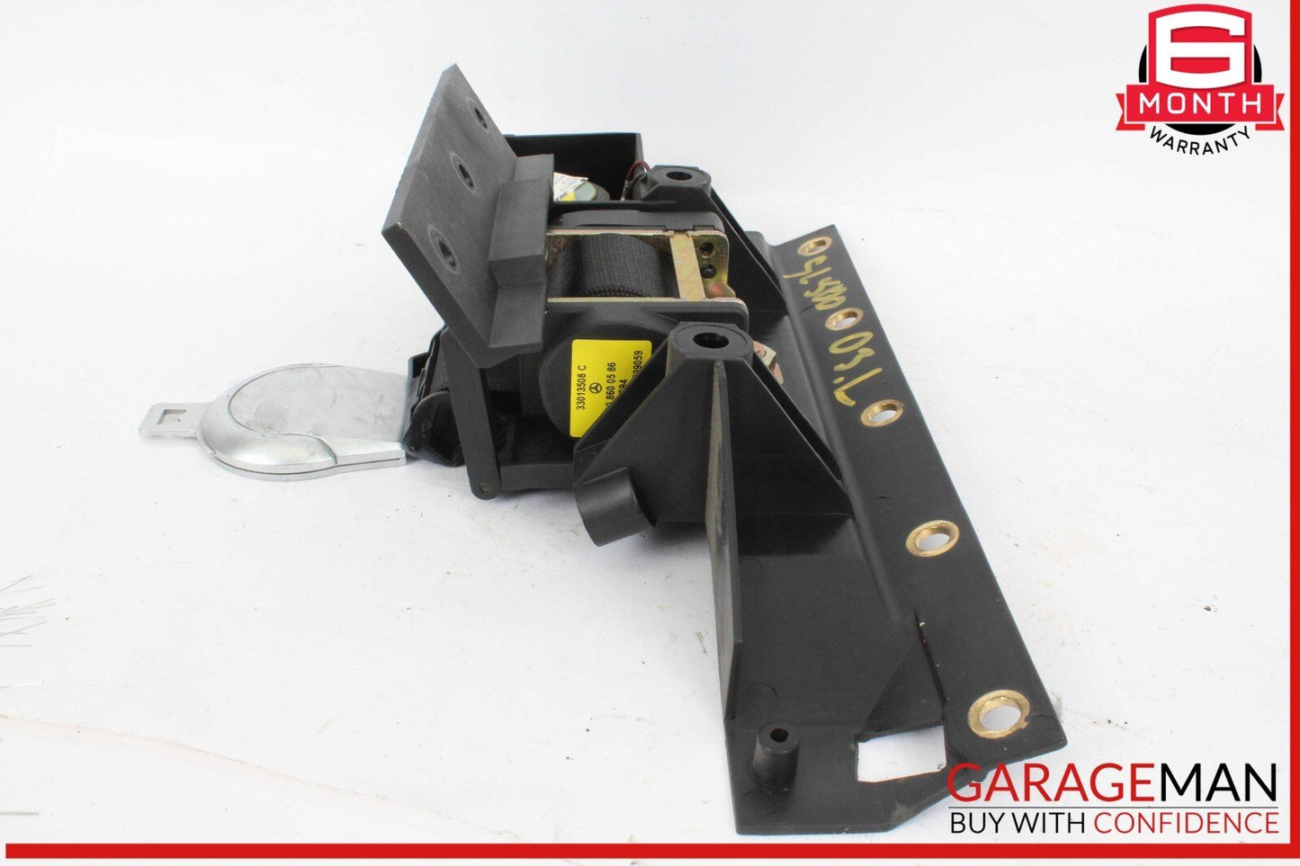 03-08 Mercedes R230 SL500 Rear Left Seat Belt Retractor Luggage w/ Speaker OEM