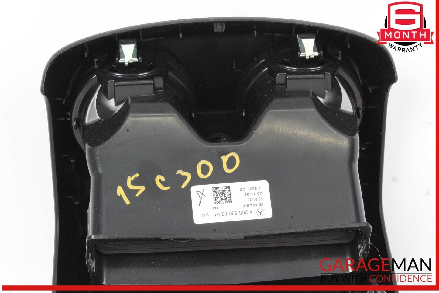 15-20 Mercedes W205 C300 C350e Rear Center Console A/C Air Vent Assy Black OEM