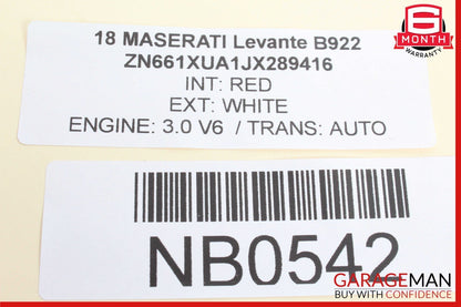 17-20 MASERATI LEVANTE FRONT INTERIOR REAR VIEW MIRROR 68234130AA