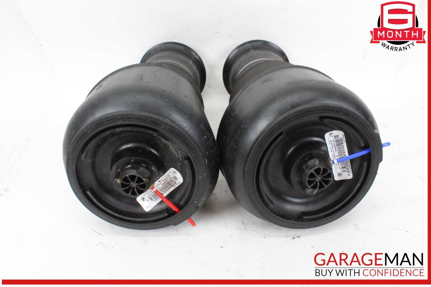 14-18 BMW X5 F15 X6 Rear Left and Right Side Air Suspension Spring Set OEM