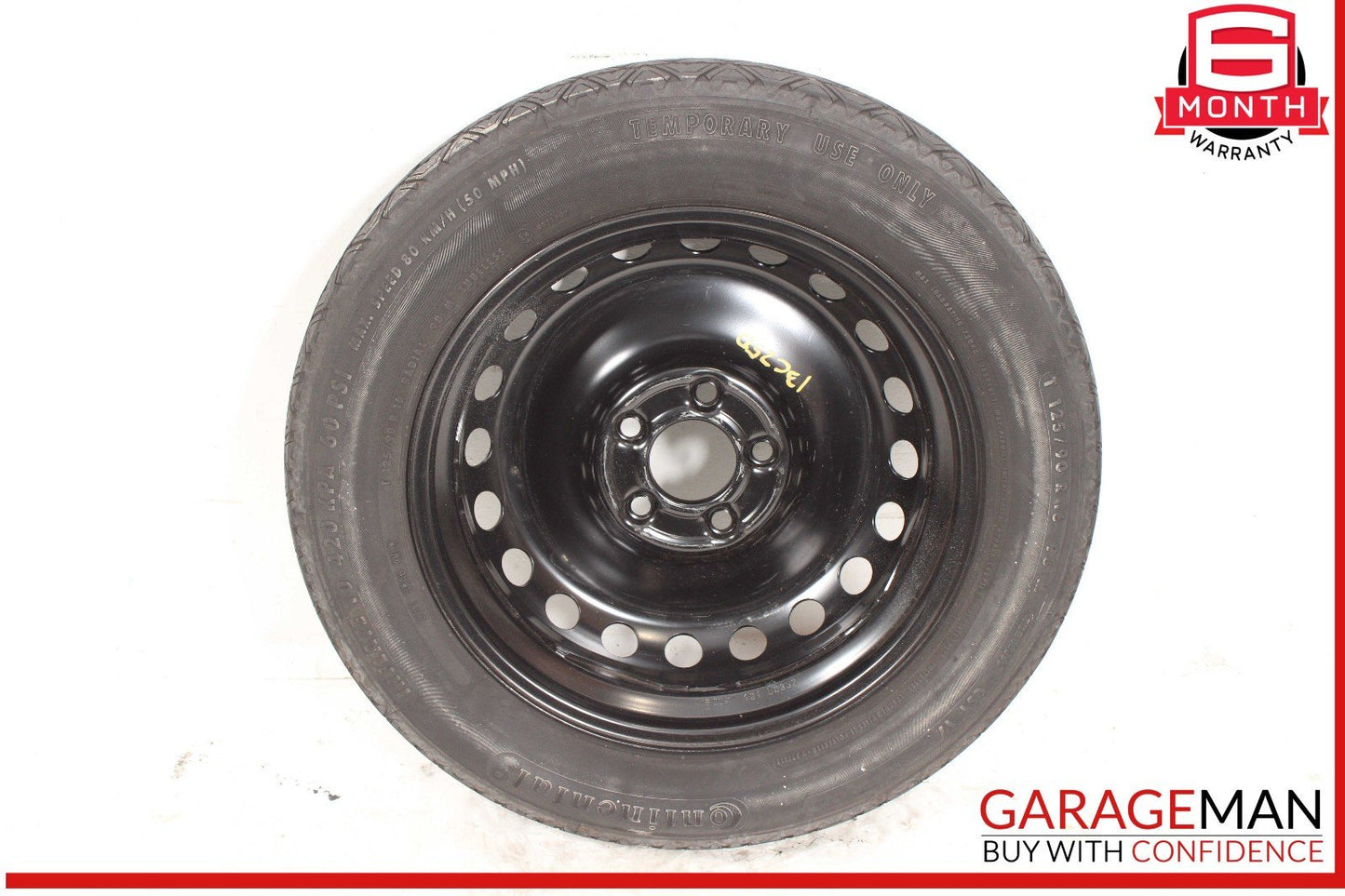 08-14 Mercedes W204 C250 C300 Emergency Spare Tire Donut Wheel Rim 125 90 16"