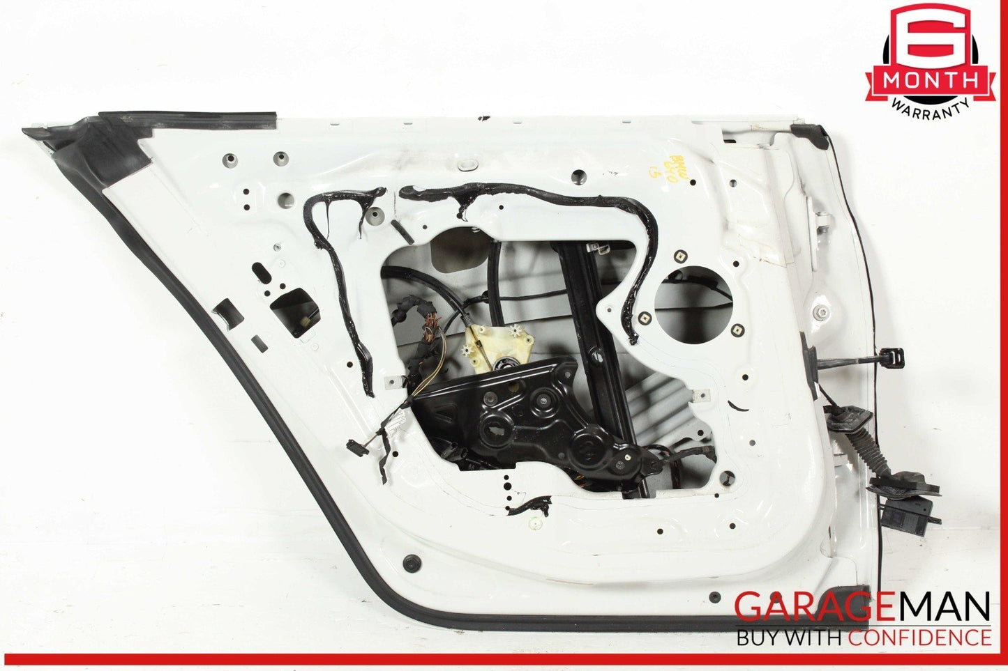 13-19 BMW 650i F06 Rear Left Driver Side Door Exterior Shell White OEM