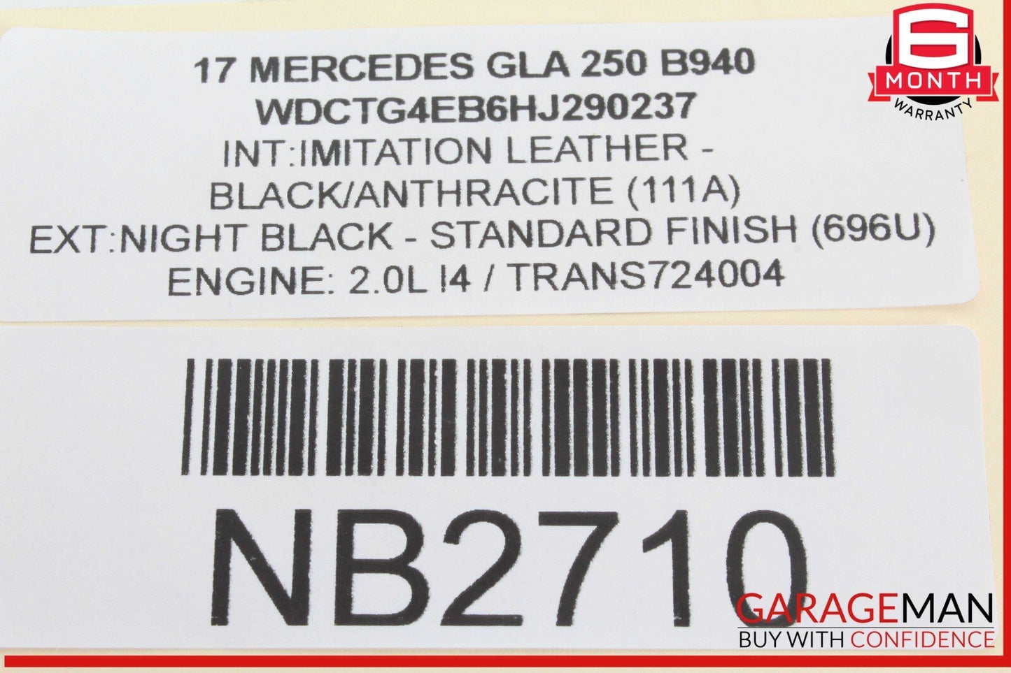 15-20 Mercedes X156 GLA250 Front Left Side Door Window Regulator Motor Unit OEM