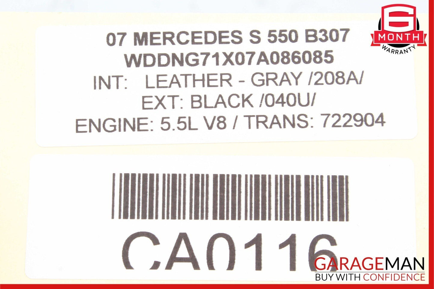 07-14 Mercedes W221 S550 CL550 Trunk Seat Lumbar Vacuum Pump 2218000248 OEM
