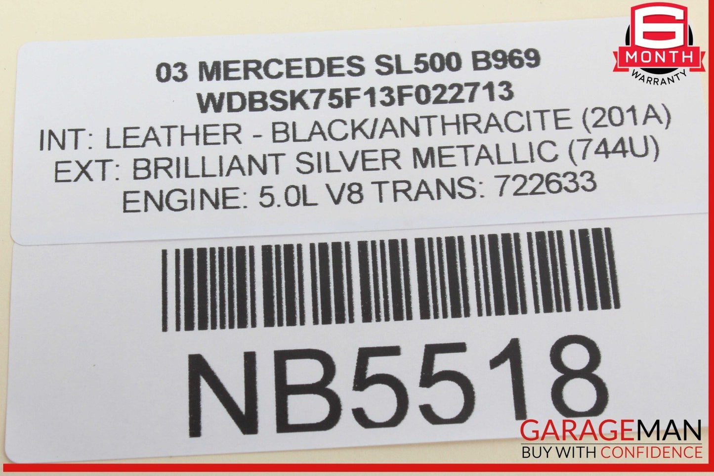 03-12 Mercedes R230 SL500 SL55 AMG Front Left Door Control Module 2308203526 OEM