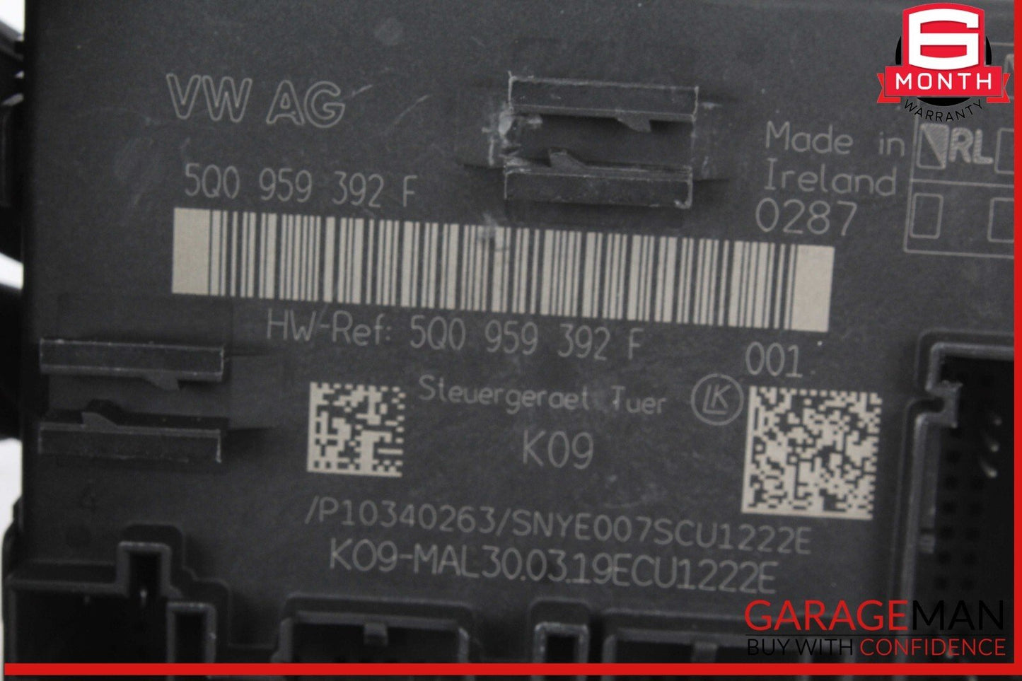 17-20 Audi S3 A3 Front Right Passenger Side Door Control Module Unit 5Q0959392F