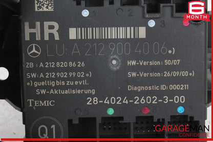 08-18 Mercedes W204 C250 Rear Right Side Door Control Module OEM