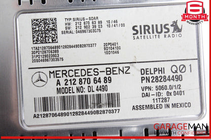 08-12 Mercedes W204 C250 Sirius Satellite Radio Receiver Module 2128706489 OEM