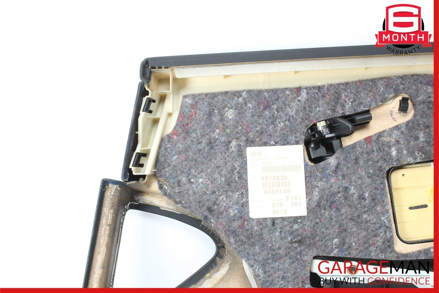 06-11 Mercedes W219 CLS550 CLS500 Rear Left Side Interior Door Panel Black OEM