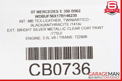 06-15 Mercedes W211 E350 E550 Bosch MAF Mass Air Flow Sensor Meter Tube