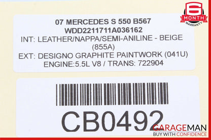 07-14 Mercedes W221 S550 SLK350 Sirius Satellite Radio Module Receiver OEM
