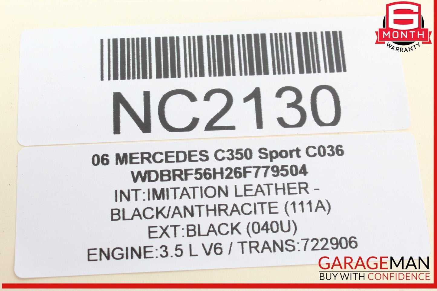 01-07 Mercedes W203 C350 Sport Rear Right Side Window Regulator Motor OEM