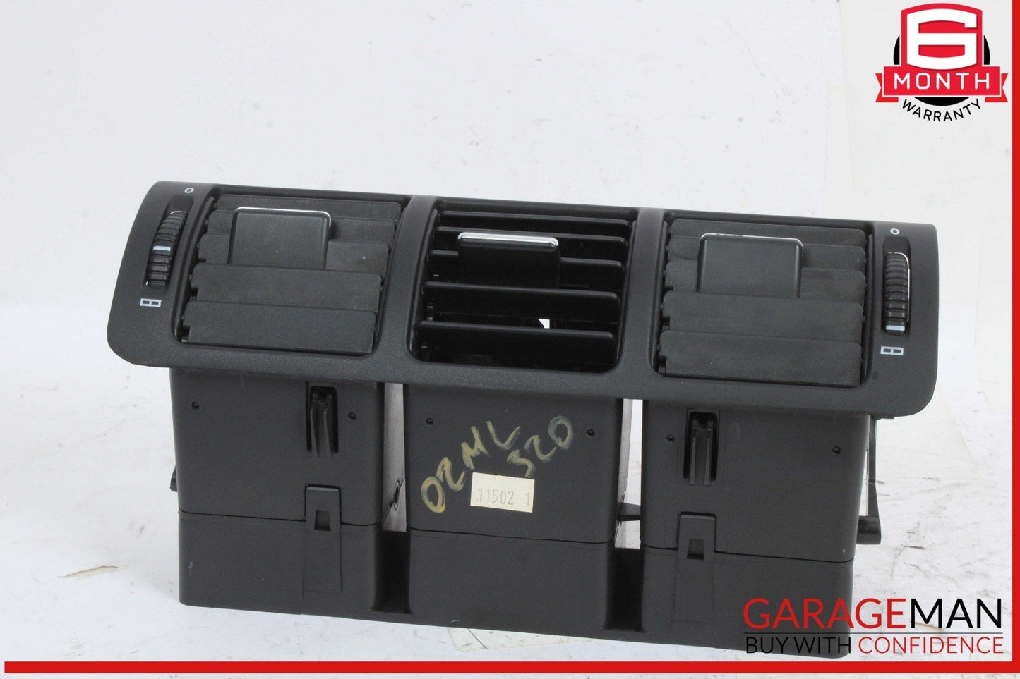 98-05 Mercedes W163 ML320 ML430 Dashboard Center A/C AC Air Vent Trim Black OEM