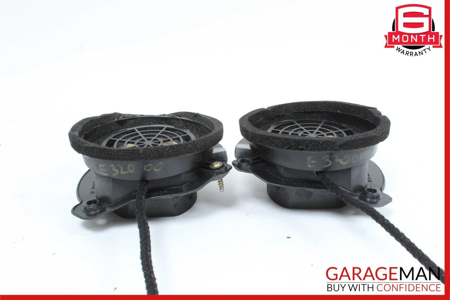 96-03 Mercedes W210 E320 Rear Right & Left Side Door Sound Speakers Set OEM