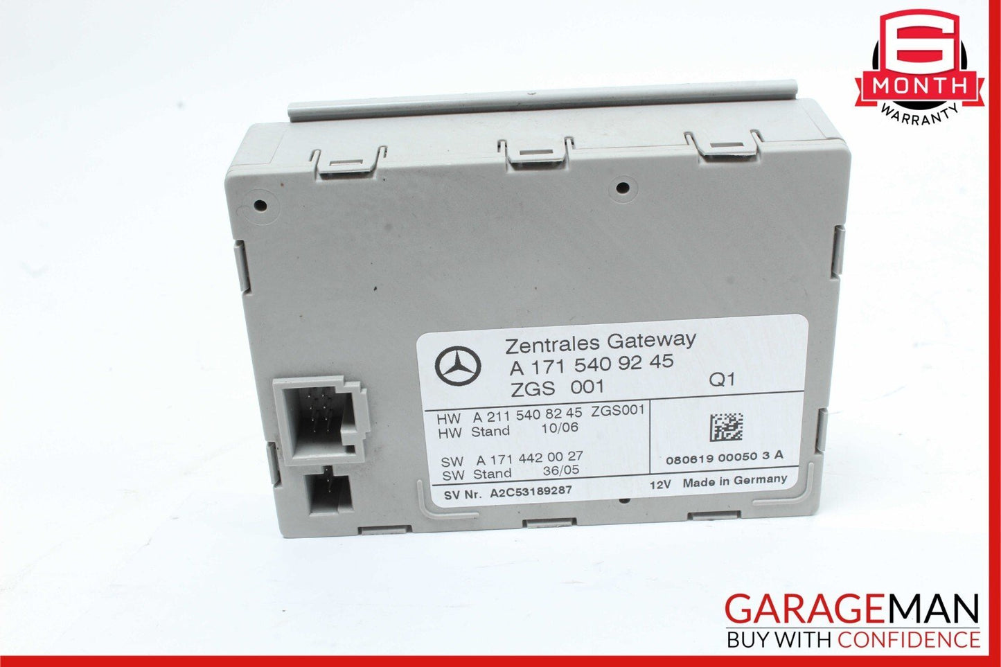 05-11 Mercedes R171 SLK350 SLK300 Central Gateway Control Module 1715409245 OEM