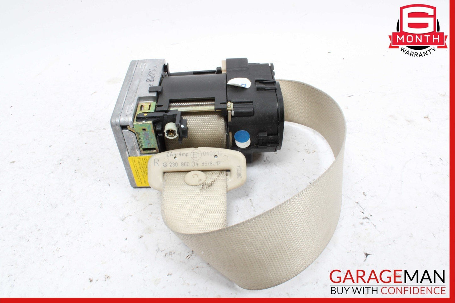 03-06 Mercedes R230 SL500 SL55 AMG Right Side Seatbelt Seat Belt Retractor Beige