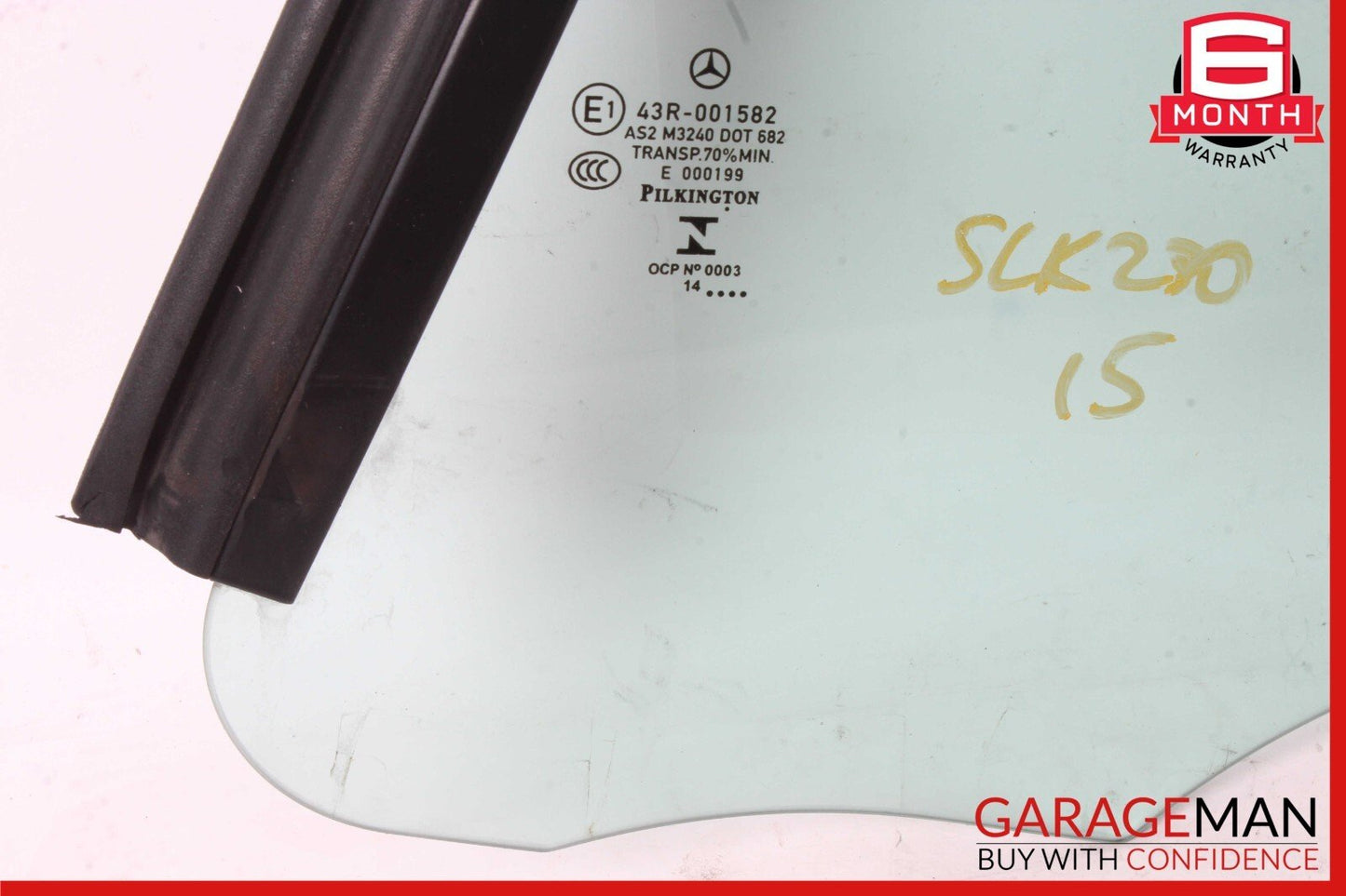 12-20 Mercedes R172 SLK250 SLK350 Rear Left Side Quarter Window Glass OEM