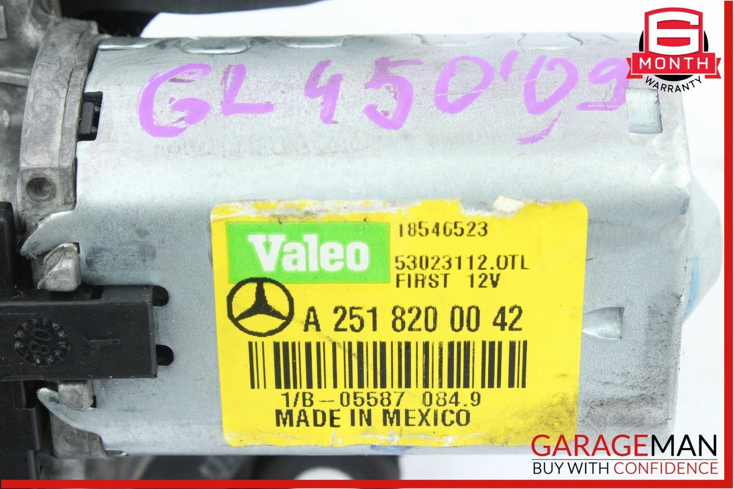 06-12 Mercedes GL450 R350 ML550 Rear Windshield Glass Wiper Motor OEM