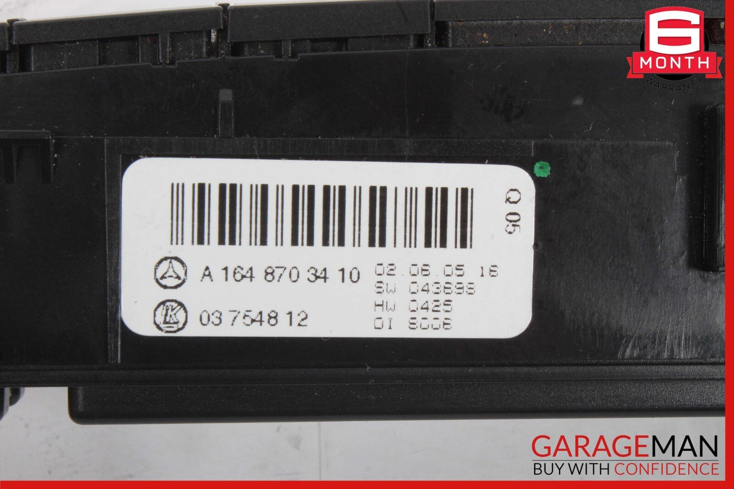06-12 Mercedes W164 ML350 GL450 Center Console Hazard Control Switch Panel