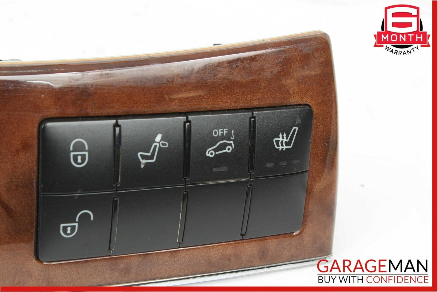 05-09 Mercedes W209 CLK500 Dash Heated Seat ESP Hazard Light Control Switch Wood