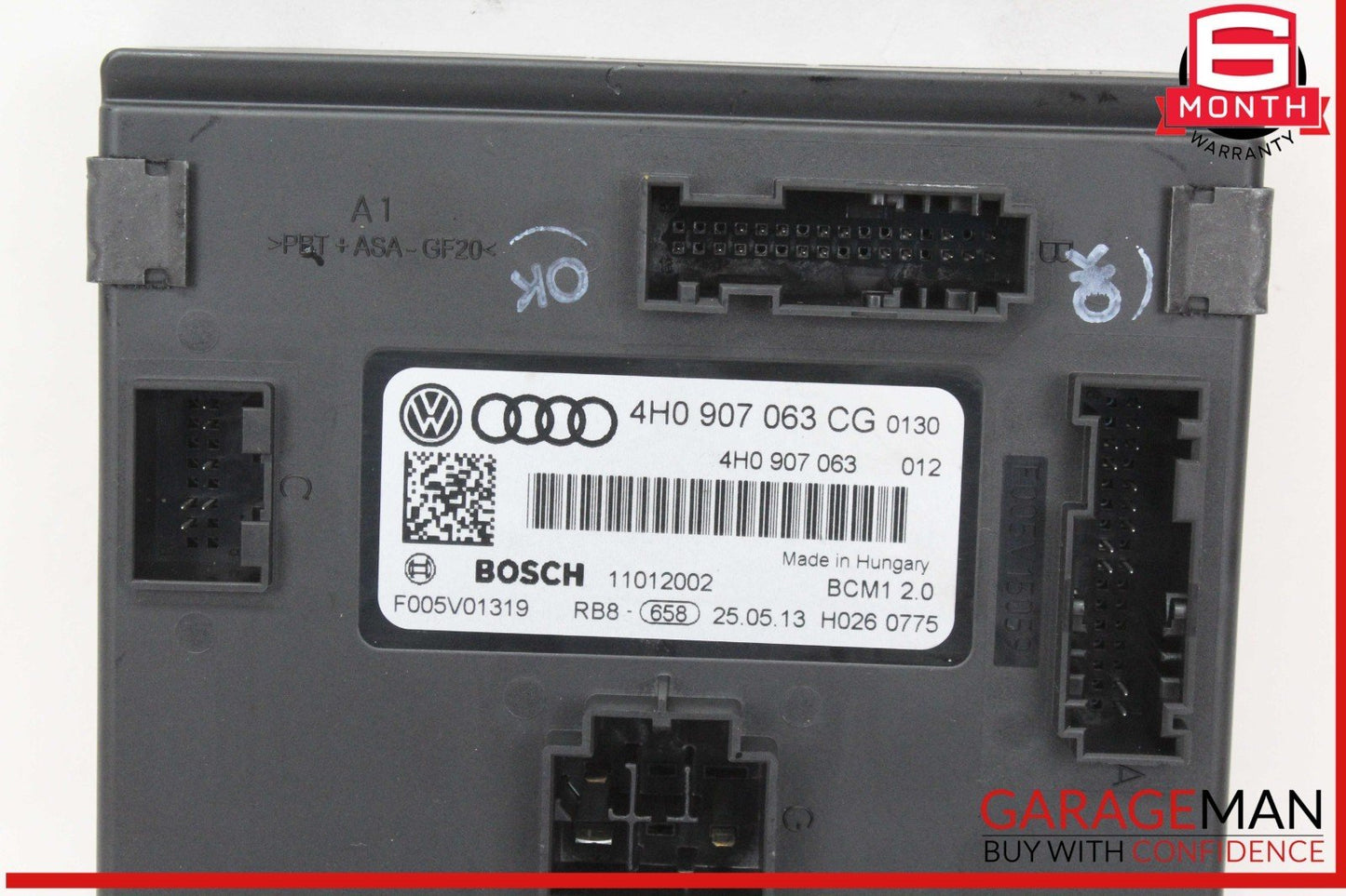 12-18 Audi A6 S6 A7 S7 On Board Supply Body Control Module Unit 4H0907063CG OEM