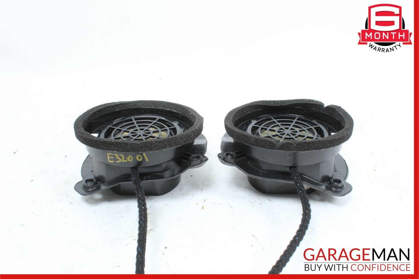 96-03 Mercedes W210 E320 Rear Right & Left Side Door Sound Speakers Set OEM