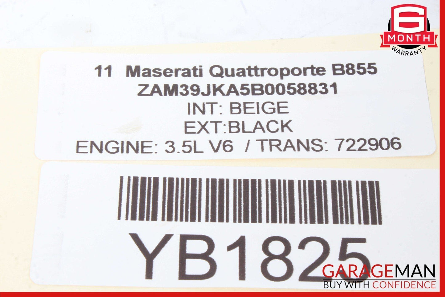 03-19 Maserati Quattroporte M139 Interior Overhead Dome Light Lamp OEM