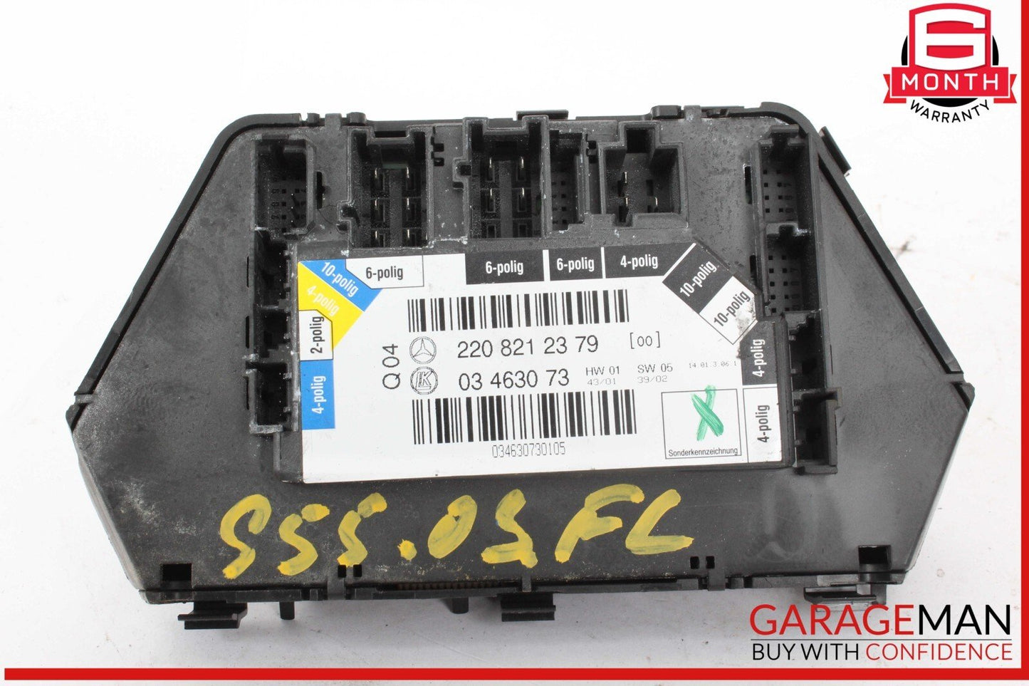 00-06 Mercedes W220 S55 AMG S500 Rear Left Seat Control Switch 2208212379 OEM