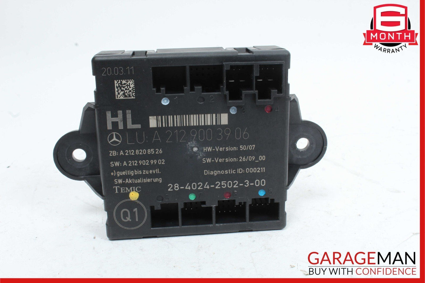 08-14 Mercedes W204 C300 4MATIC Rear Left Side Door Control Module Unit OEM