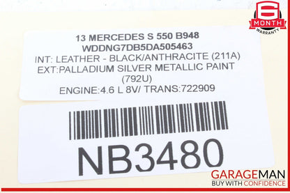 07-14 Mercedes W221 S550 CL550 CL600 Rear View Back Up Cam Camera Assembly