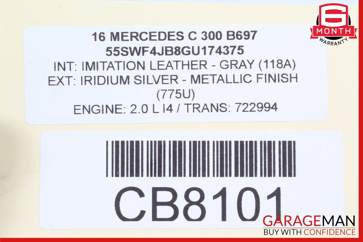 15-20 Mercedes W205 C300 GLC43 AMG Electronic Parking Button Switch