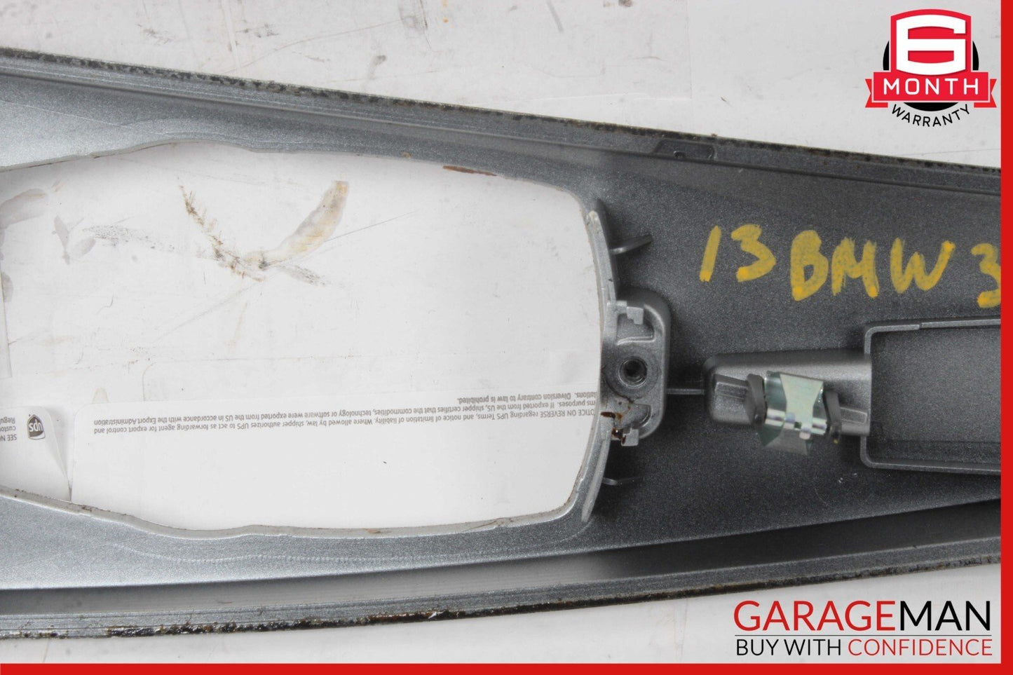 12-18 BMW F30 320i 328i 330i Center Console Cover Trim Bezel Panel Silver OEM