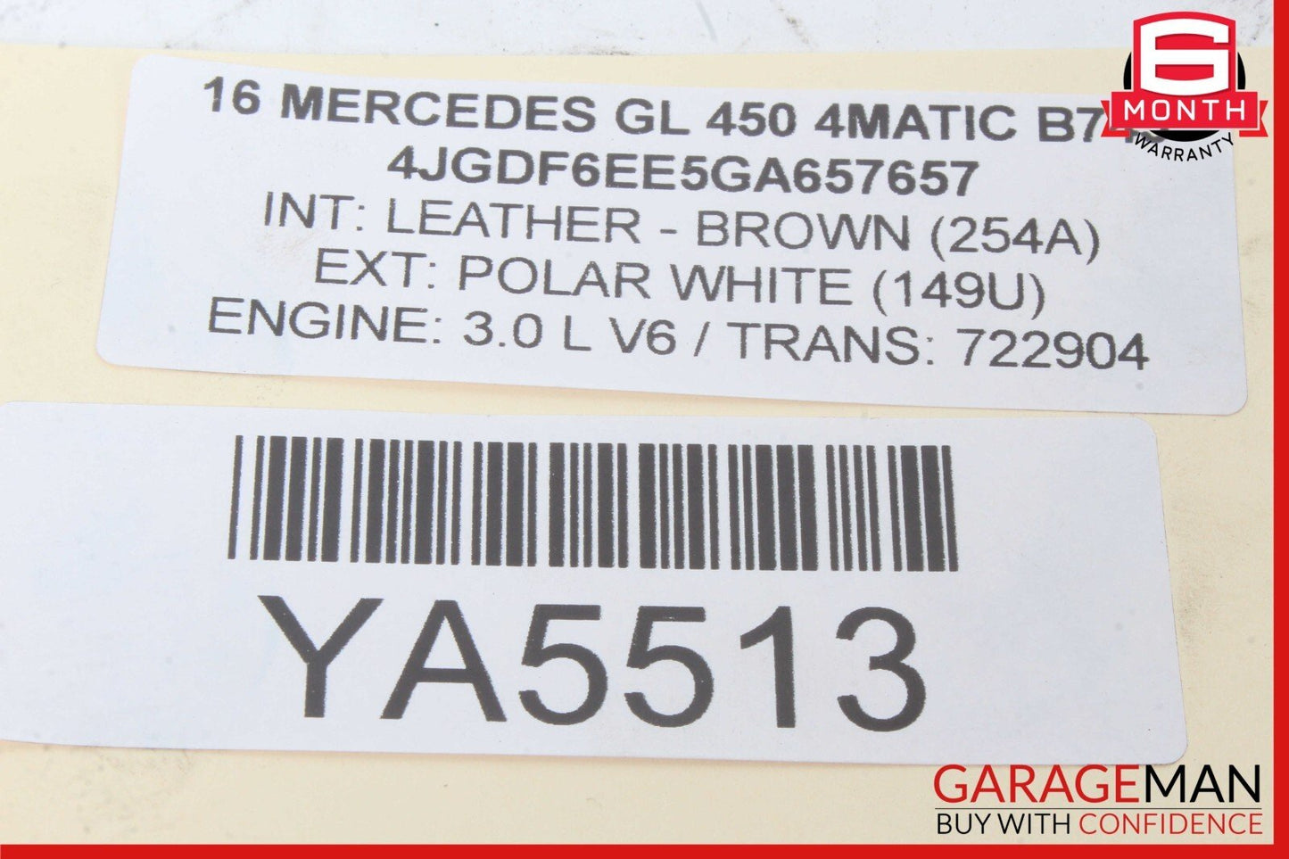 12-19 Mercedes X166 GL450 GL550 Rear Right Side Upper Lateral Control Arm OEM