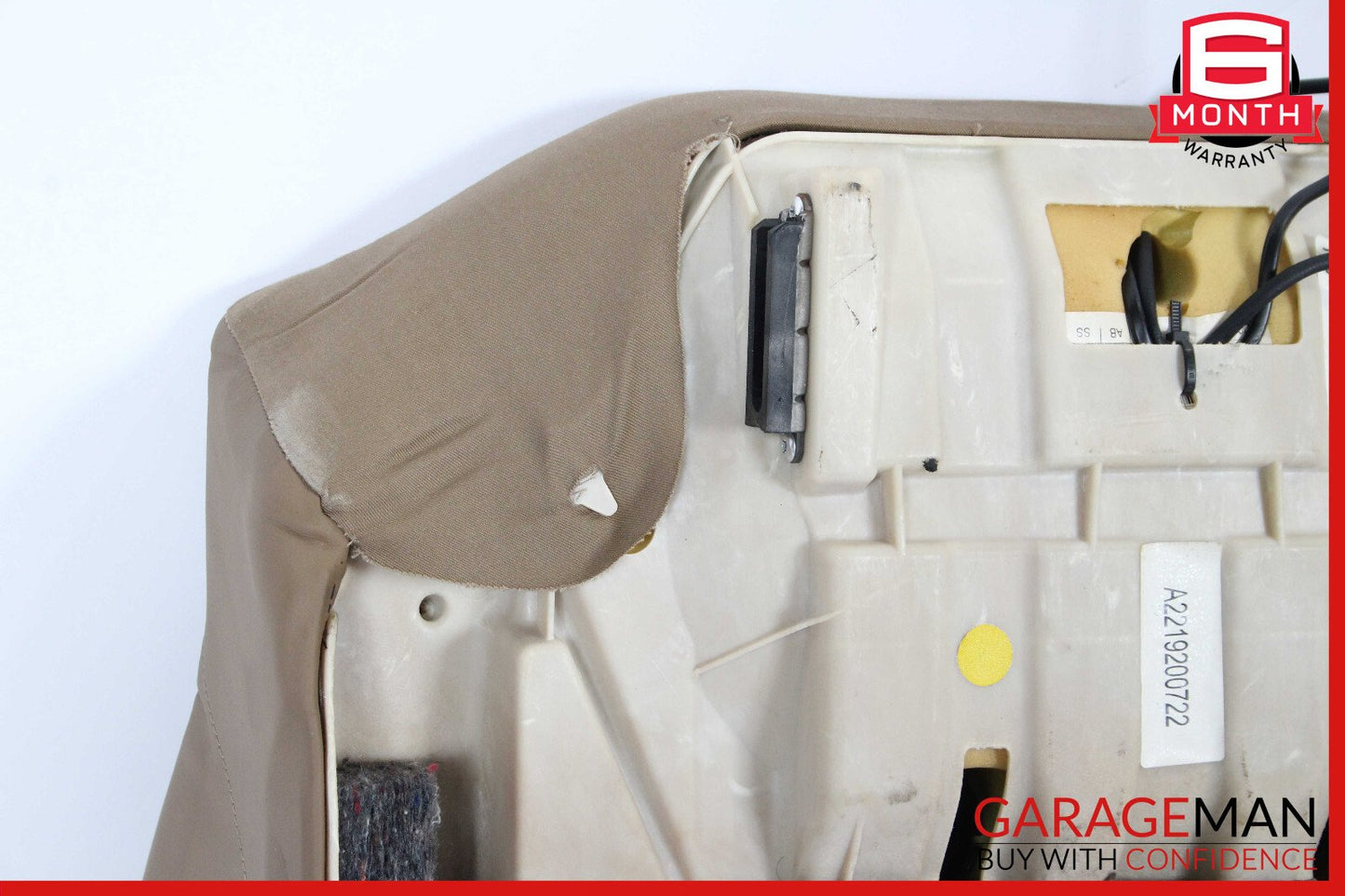 07-09 Mercedes W221 S600 Rear Left Recline Lower Bottom Seat Cushion OEM