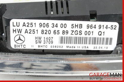 10-13 Mercedes W251 R350 Center Dash AC A/C Heater Temperature Switch Trim Panel