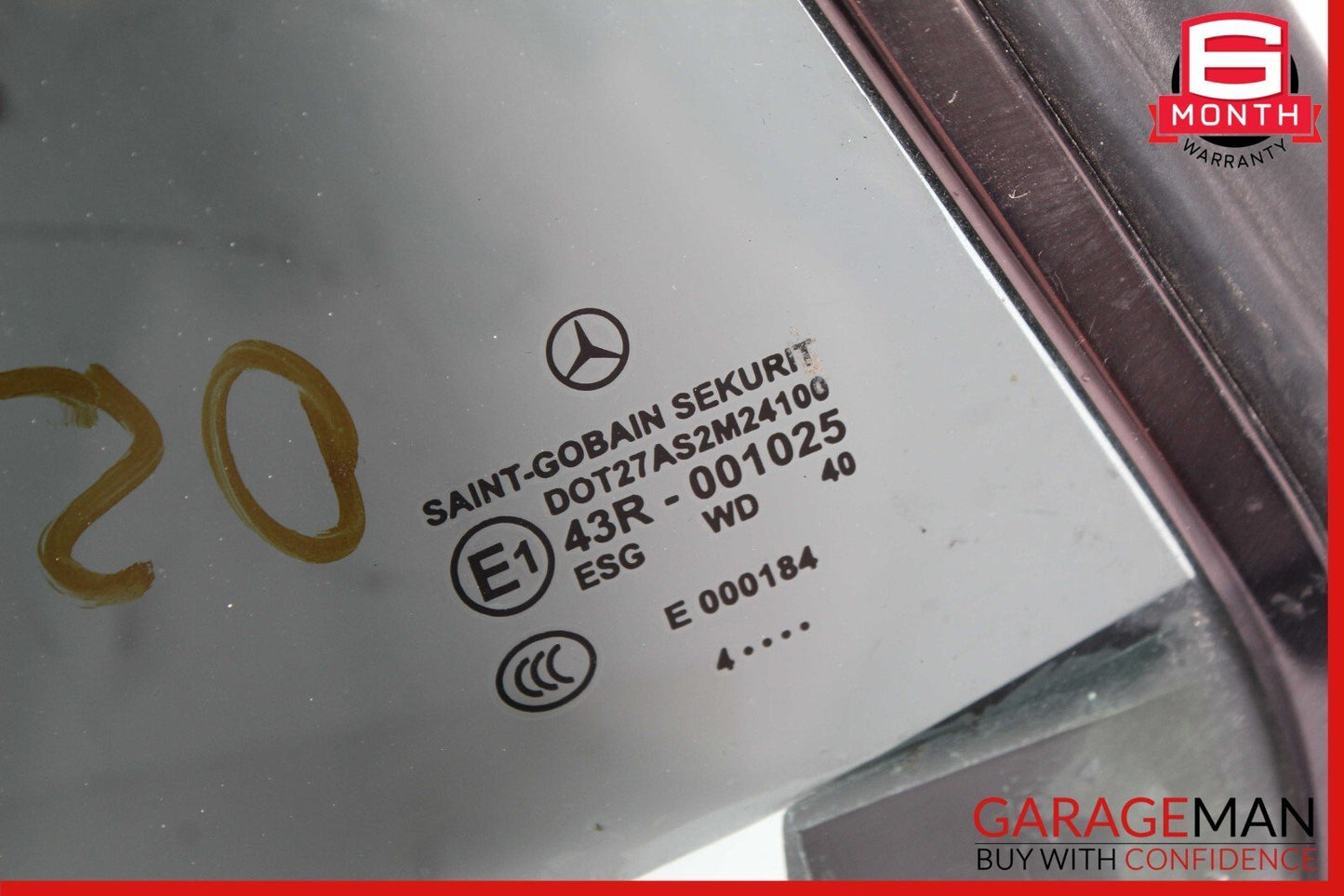 03-12 Mercedes R230 SL500 SL550 Rear Right Side Quarter Window Glass Tinted