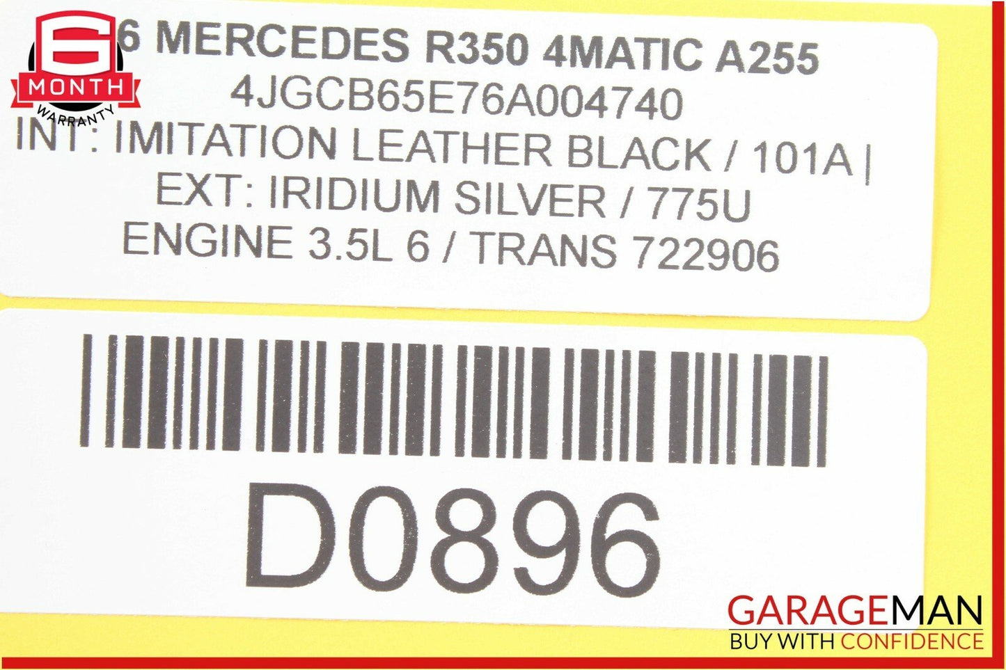 06-09 Mercedes W251 R350 R500 Tail Gate Hydraulic Cylinder 2516460398 OEM