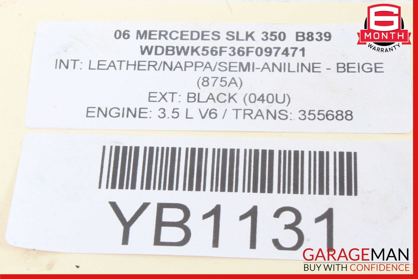 05-11 Mercedes R171 SLK350 Rear Left or Right Side Upper Rearward Control Arm