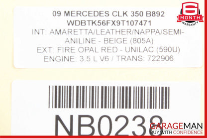 03-09 Mercedes W209 CLK350 Rear Left Driver Side Lower Thrust Control Arm OEM