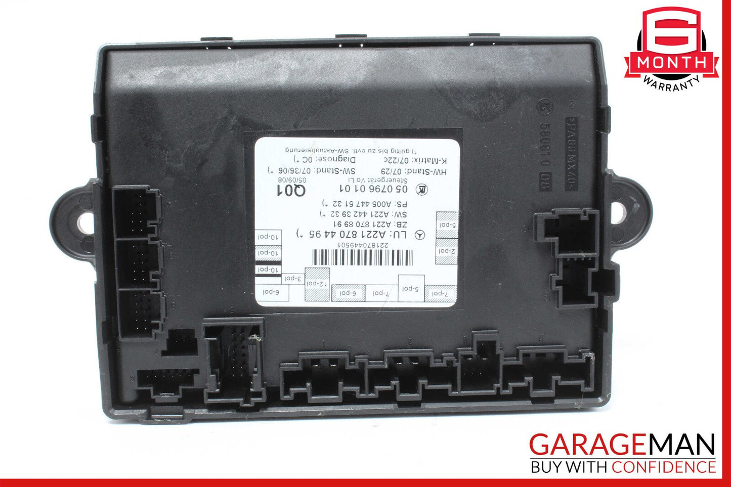 07-13 Mercedes W221 S550 S350 Front Left Door Control Module 2218704495 OEM